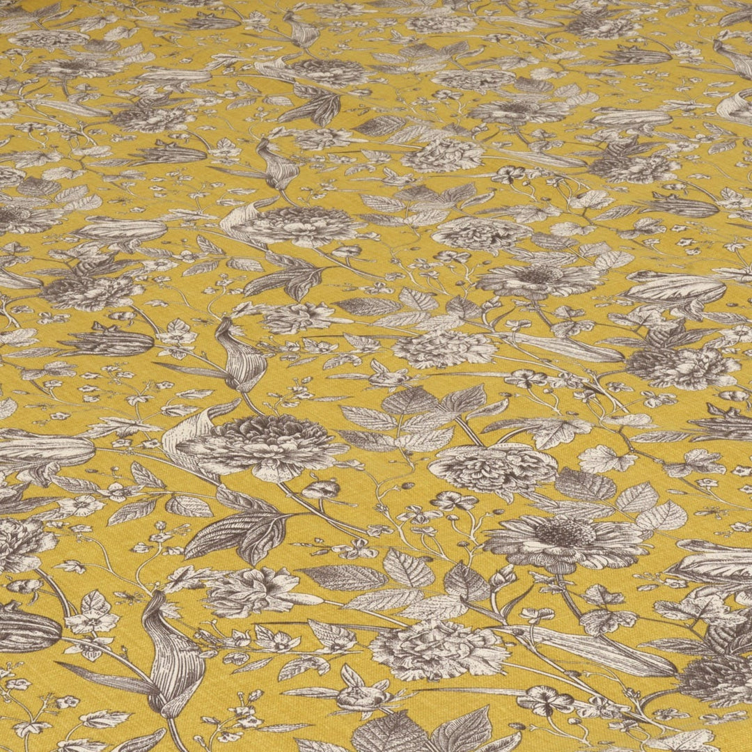 Ghislaine Floral Mustard Fabric