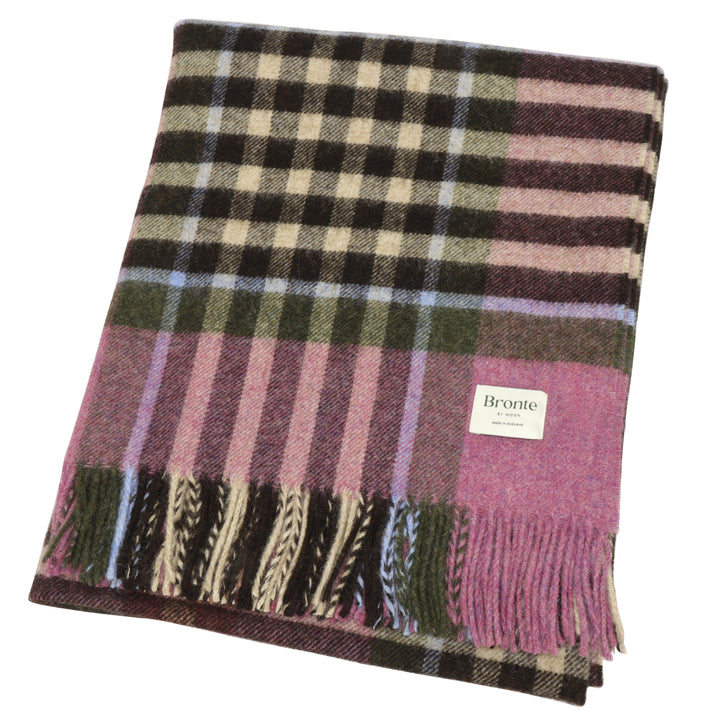 Bronte by Moon Chesil Raspberry Wool Throw