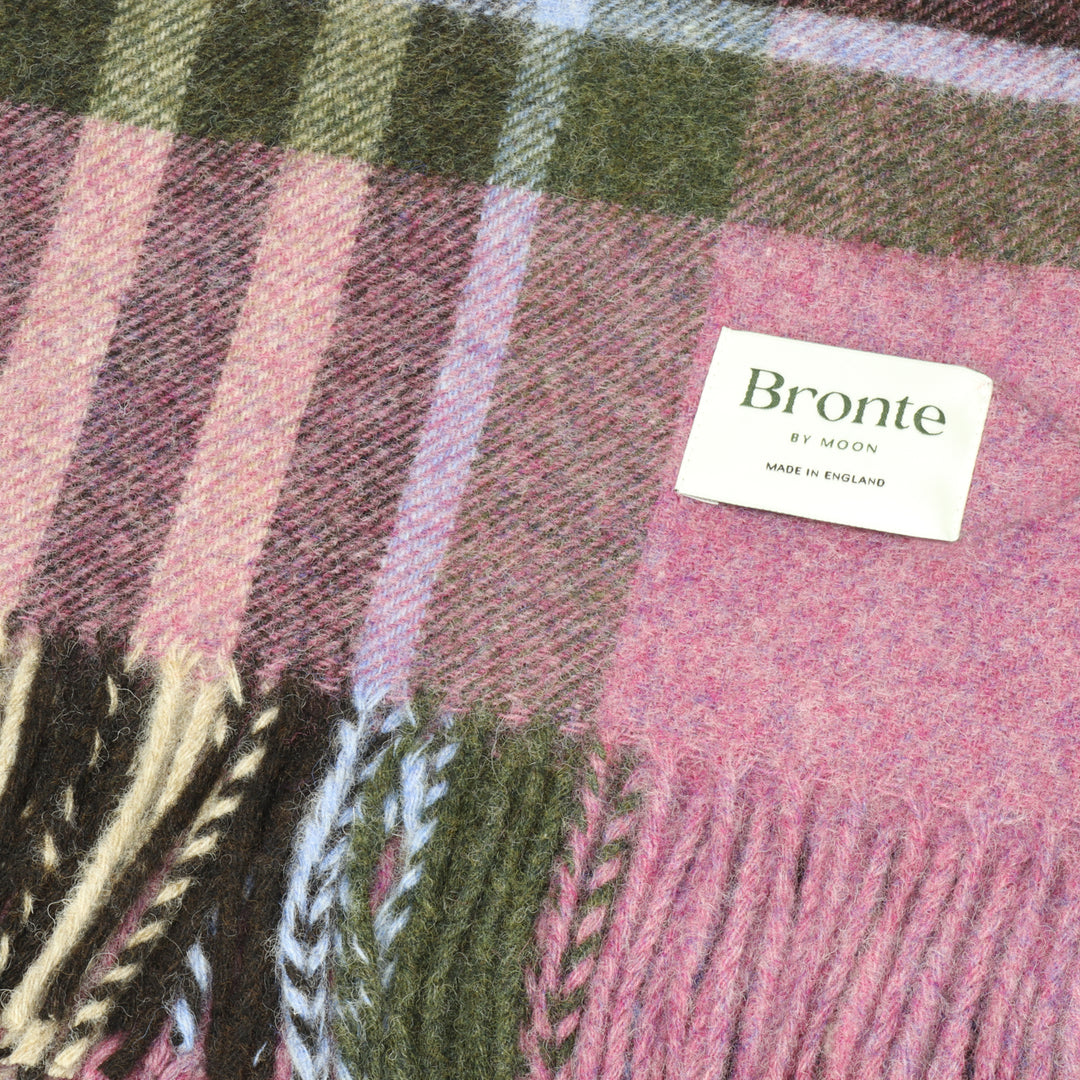 Bronte by Moon Chesil Raspberry Wool Throw