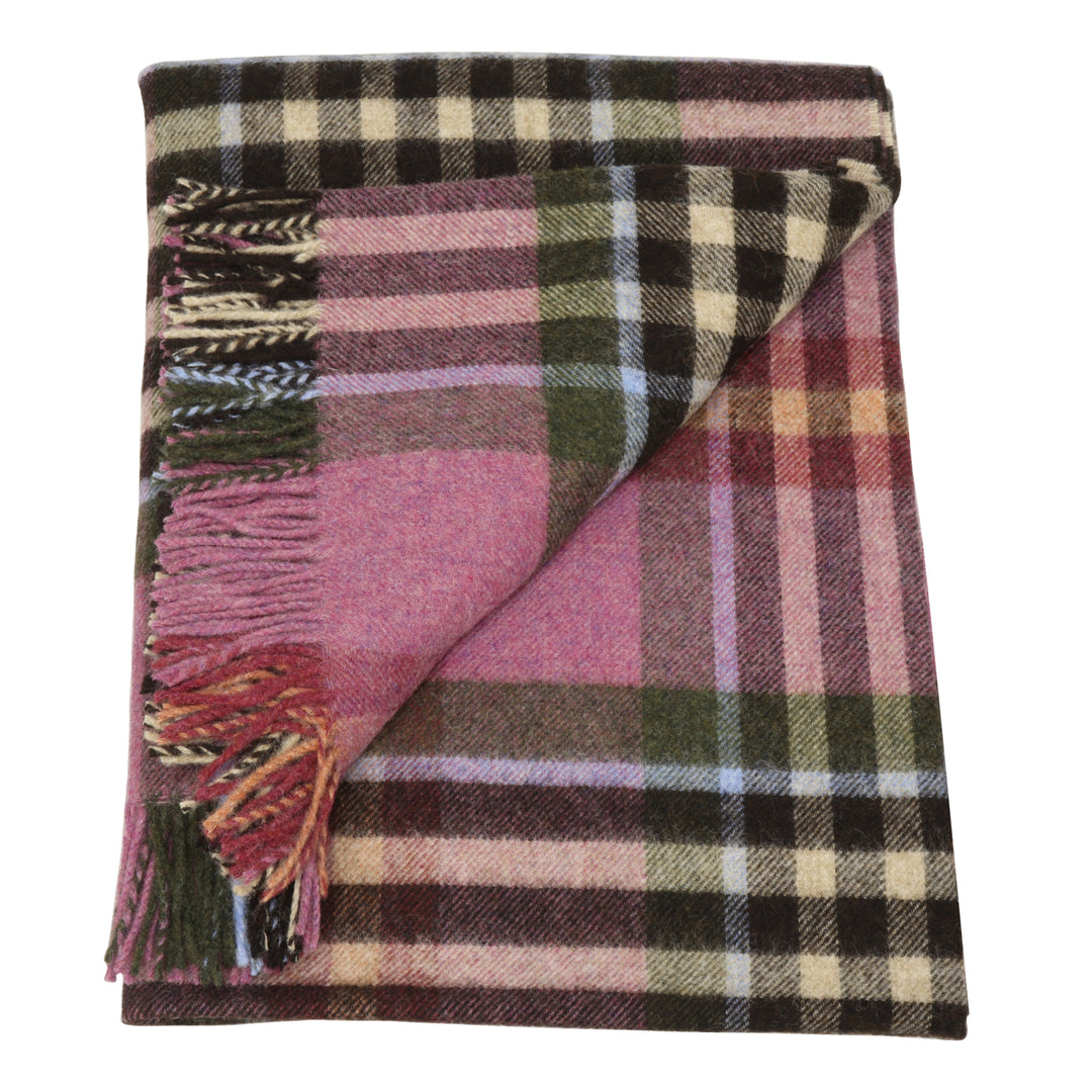 Bronte by Moon Chesil Raspberry Wool Throw