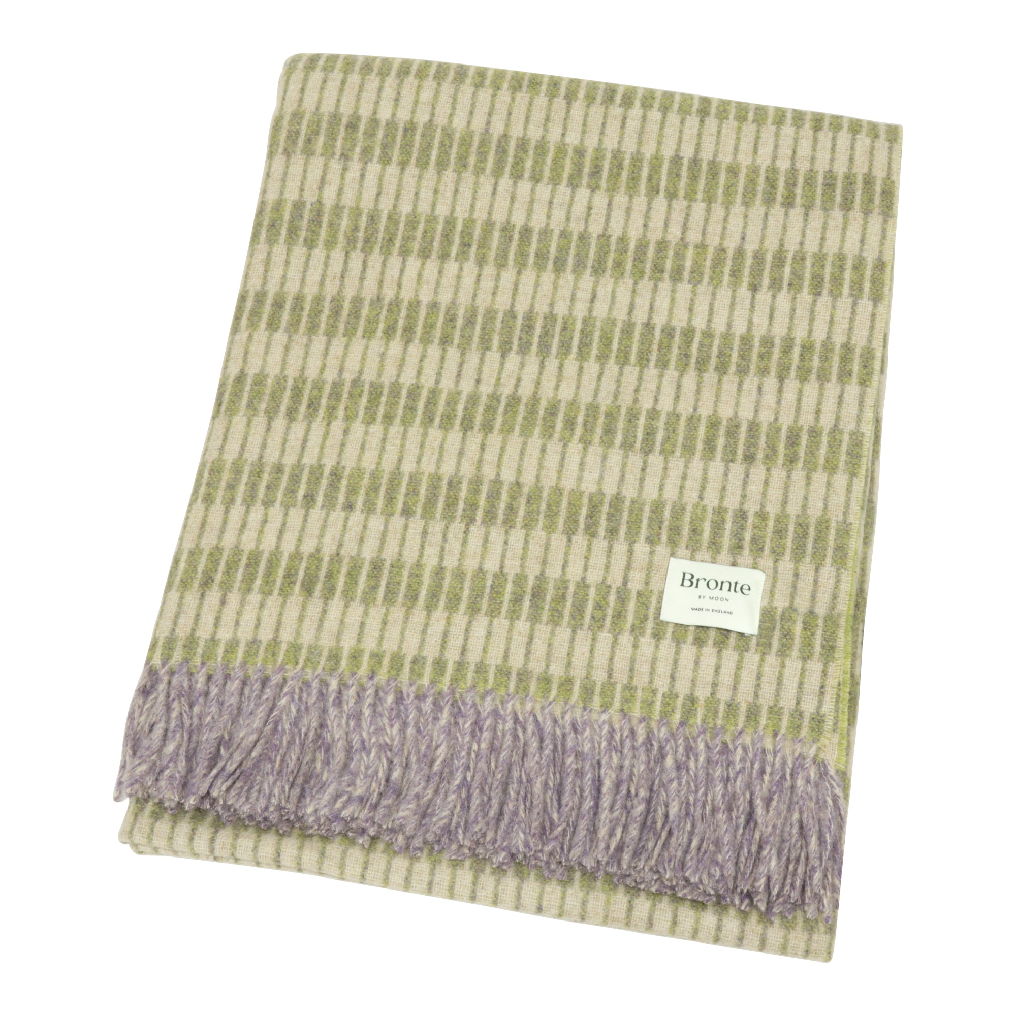 Bronte by Moon Cable Green Wool Throw Foy Co Interiors