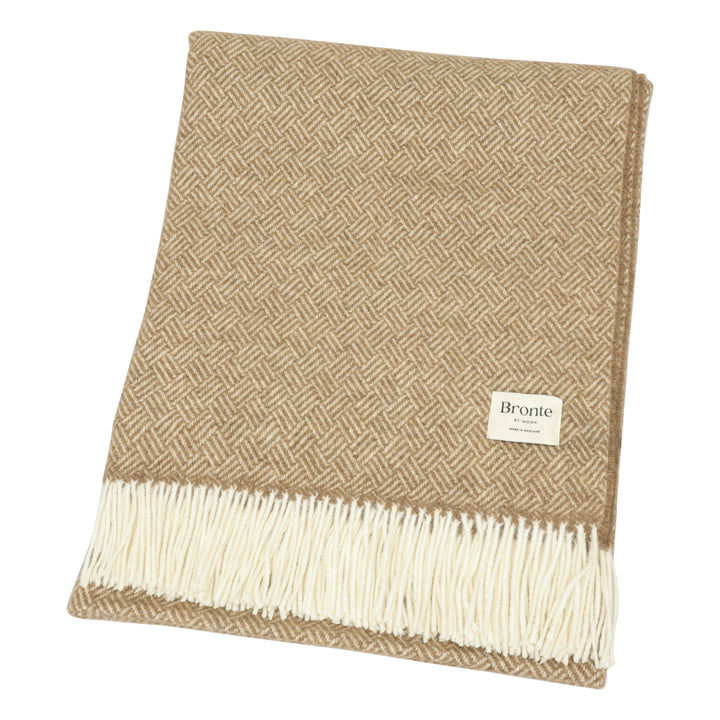 Bronte by Moon Parquet Camel Wool Throw