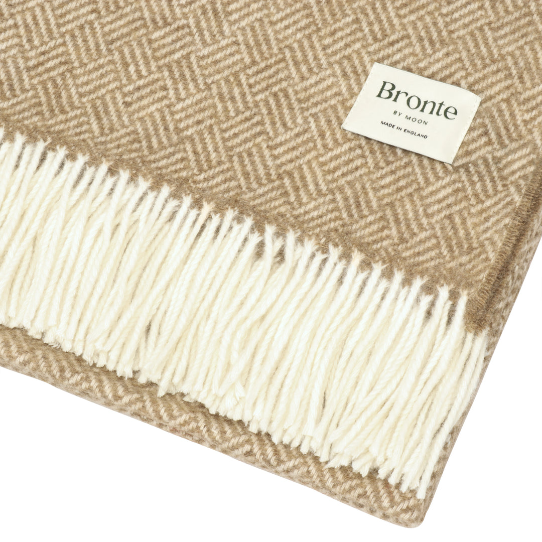 Bronte by Moon Parquet Camel Wool Throw