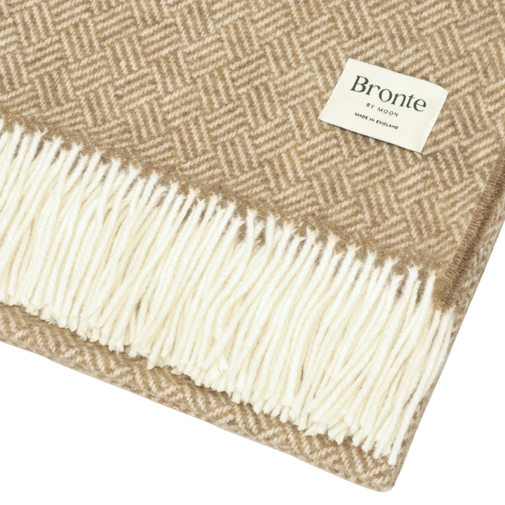 Bronte by Moon Parquet Camel Wool Throw