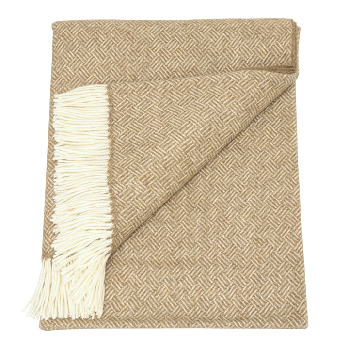 Bronte by Moon Parquet Camel Wool Throw