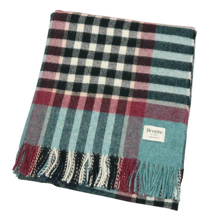 Bronte by Moon Chesil Teal Wool Throw