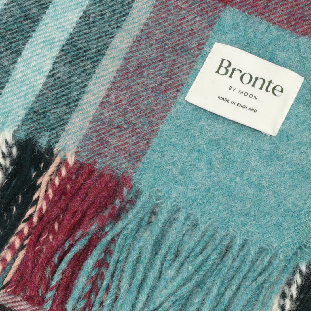 Bronte by Moon Chesil Teal Wool Throw