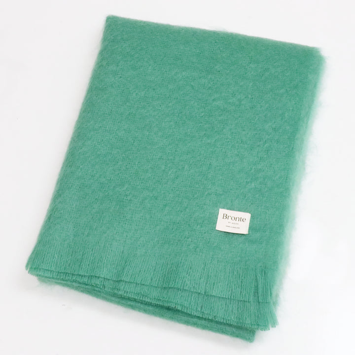 Bronte By Moon Luxury Mohair Wool Throw Jade