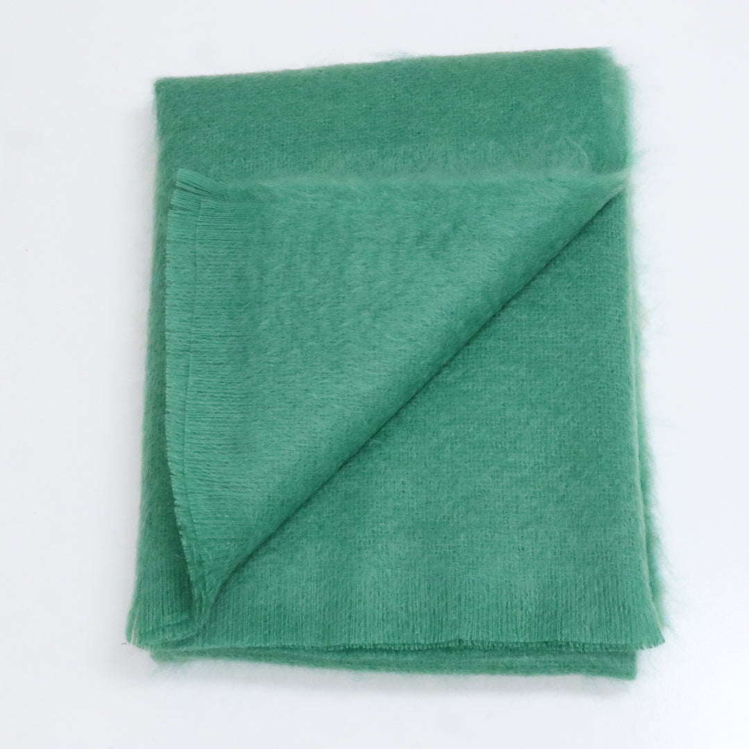 Bronte By Moon Luxury Mohair Wool Throw Jade