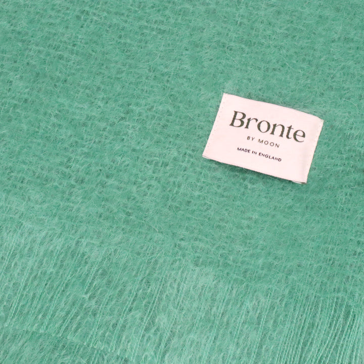 Bronte By Moon Luxury Mohair Wool Throw Jade