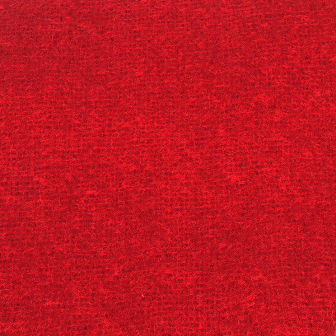 Bronte By Moon Luxury Mohair Wool Throw Berry Red