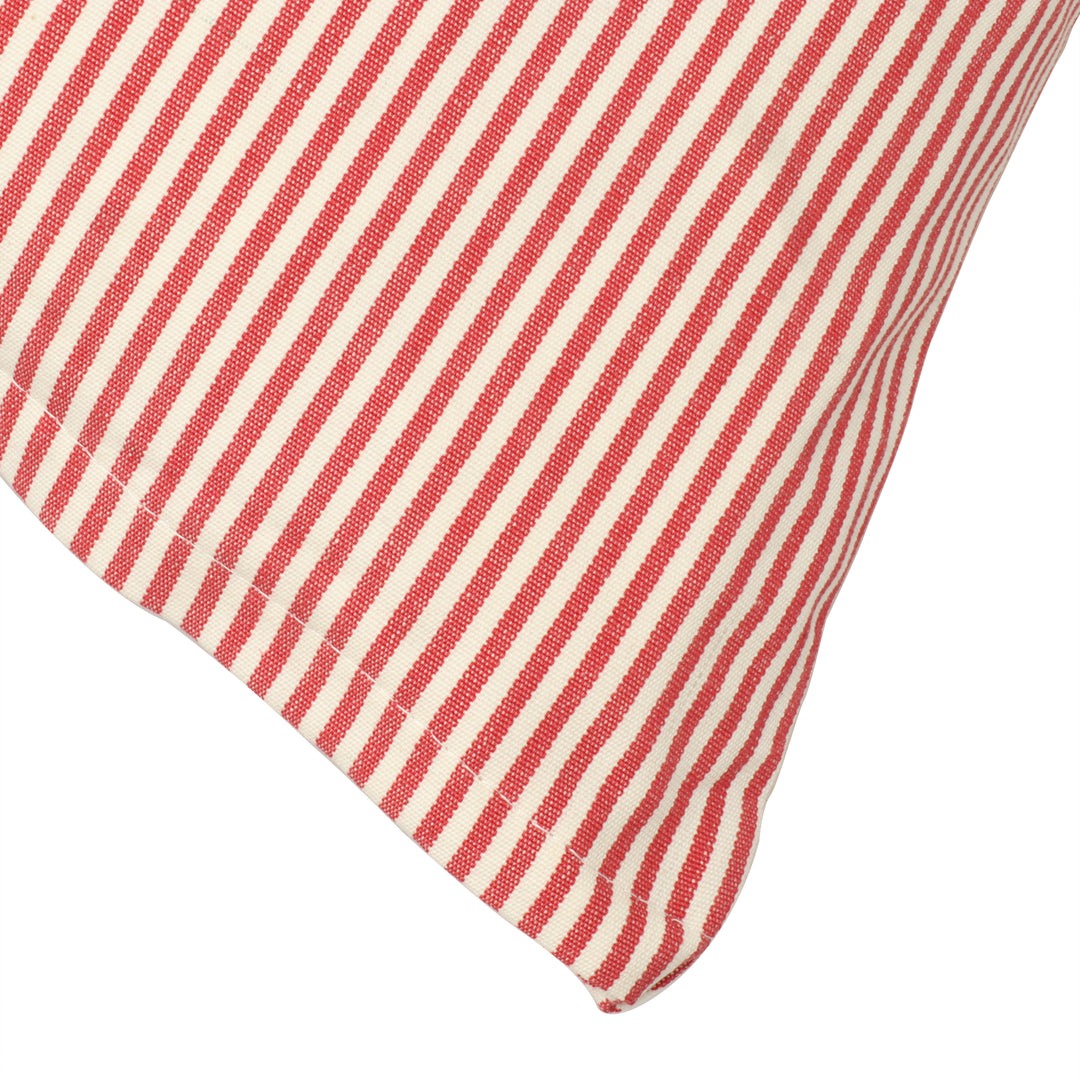 Pinstripe Red Cushion Cover