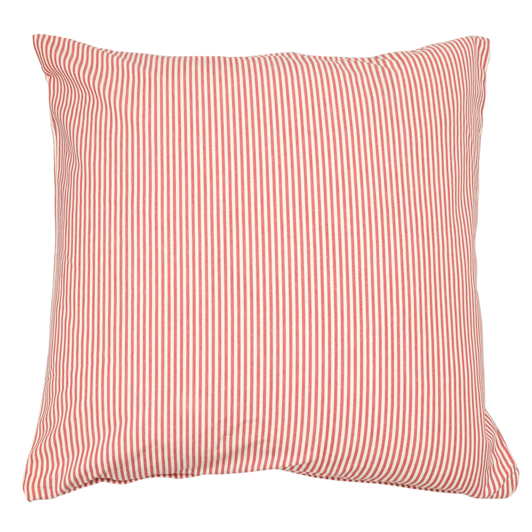 Pinstripe Red Cushion Cover