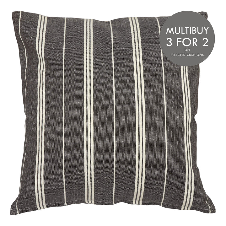 A2 Stripe Charcoal Grey Cushion Cover