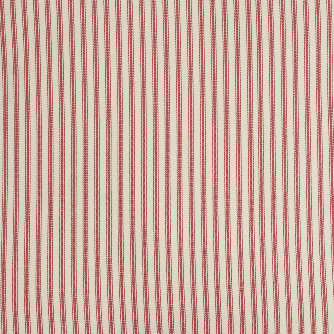 Luxury Ticking Stripe Red 22" Cushion Cover