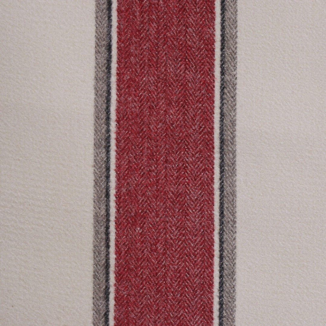 Danbury Herringbone Red Stripe FR Fabric