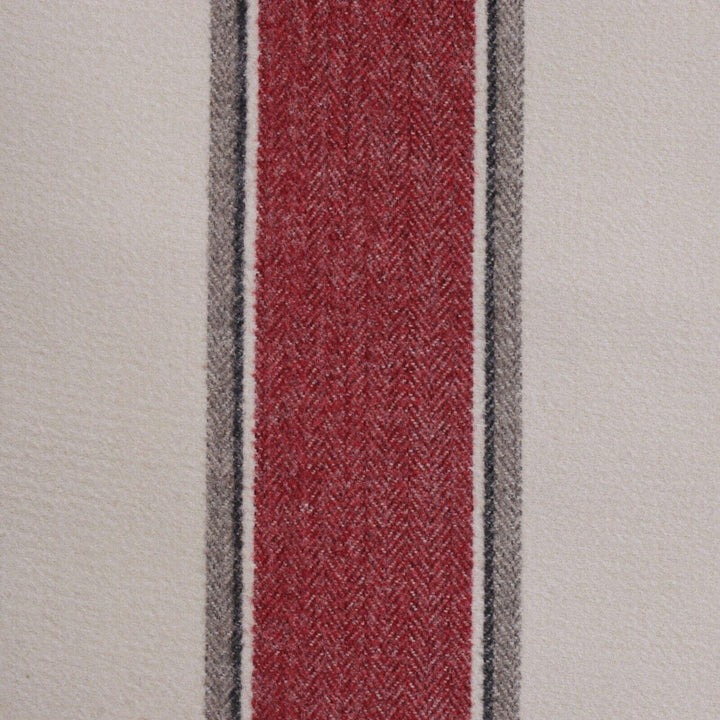 Danbury Herringbone Red Stripe FR Fabric