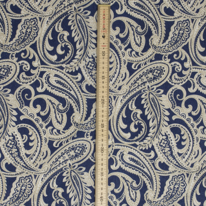 Amira Paisley Navy Fabric