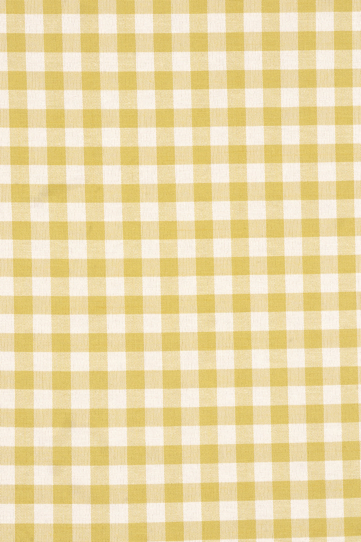 Gingham Check Fabric - Yellow