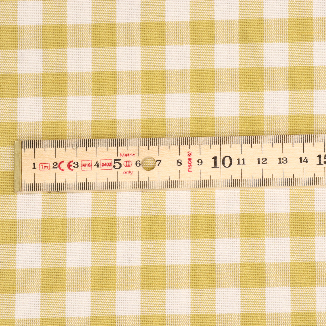 Gingham Check Fabric - Yellow