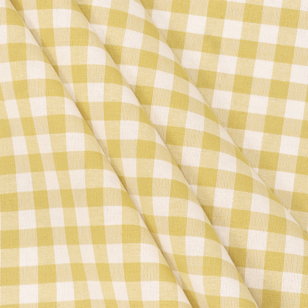 Gingham Check Fabric - Yellow