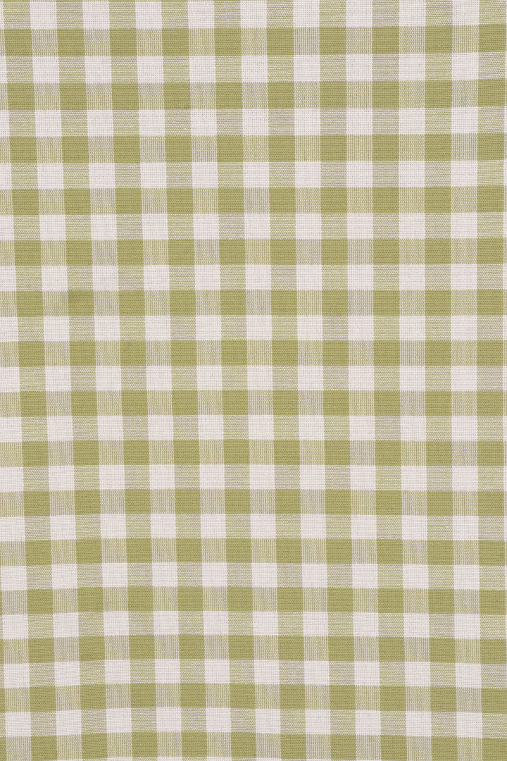 Gingham Check Fabric - Green