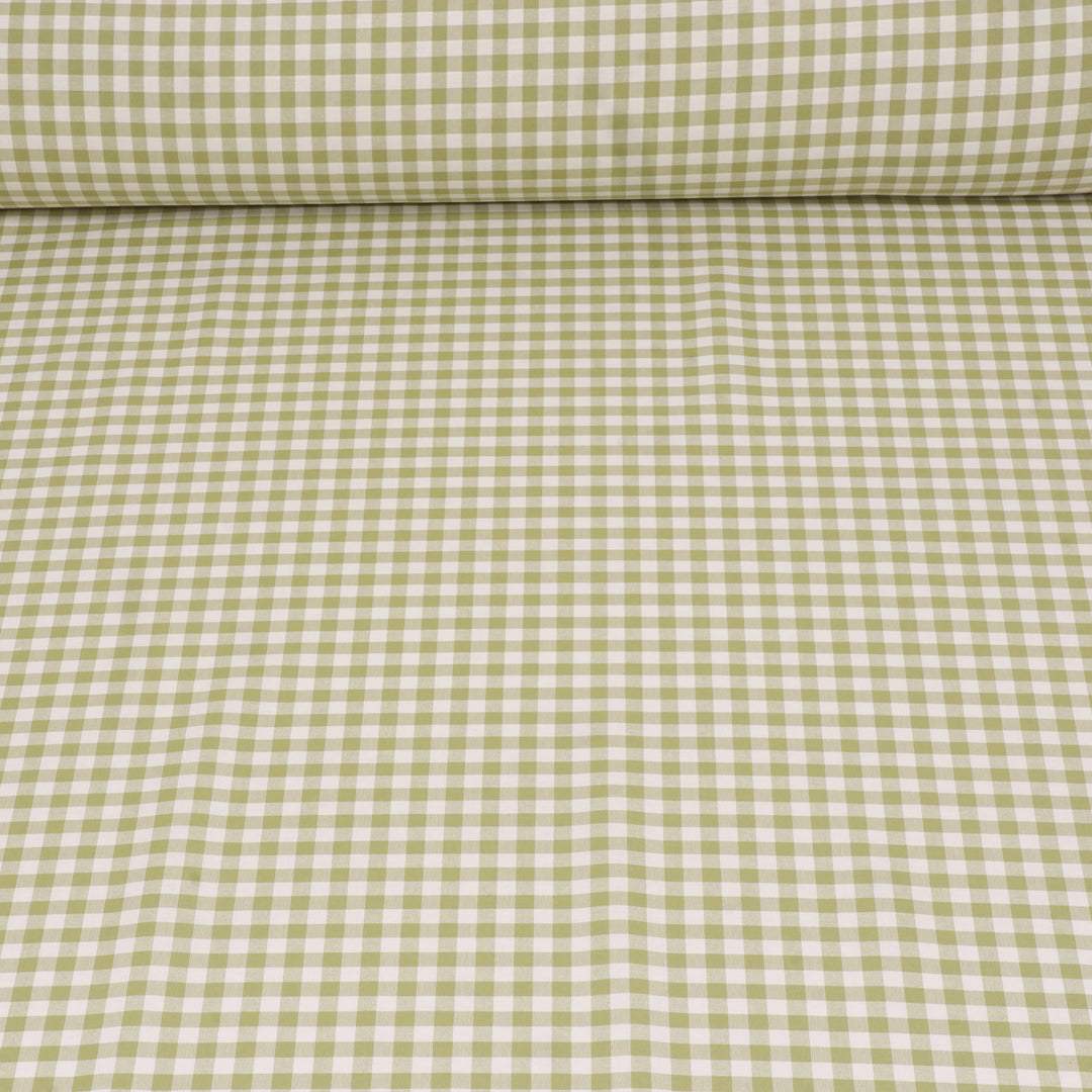 Gingham Check Fabric - Green