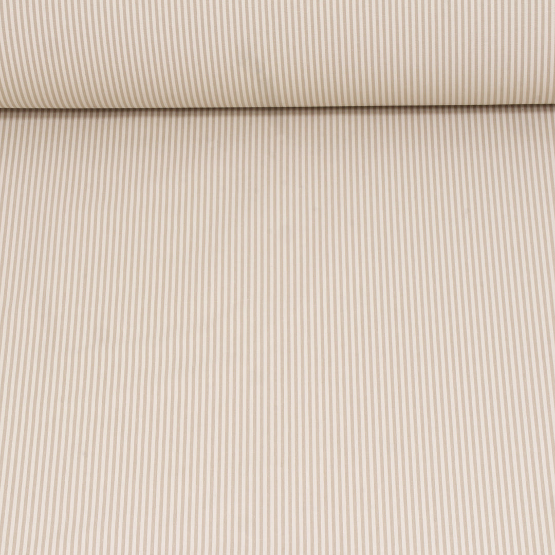 Pinstripe Beige Fabric