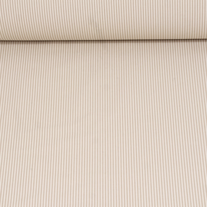 Pinstripe Beige Fabric