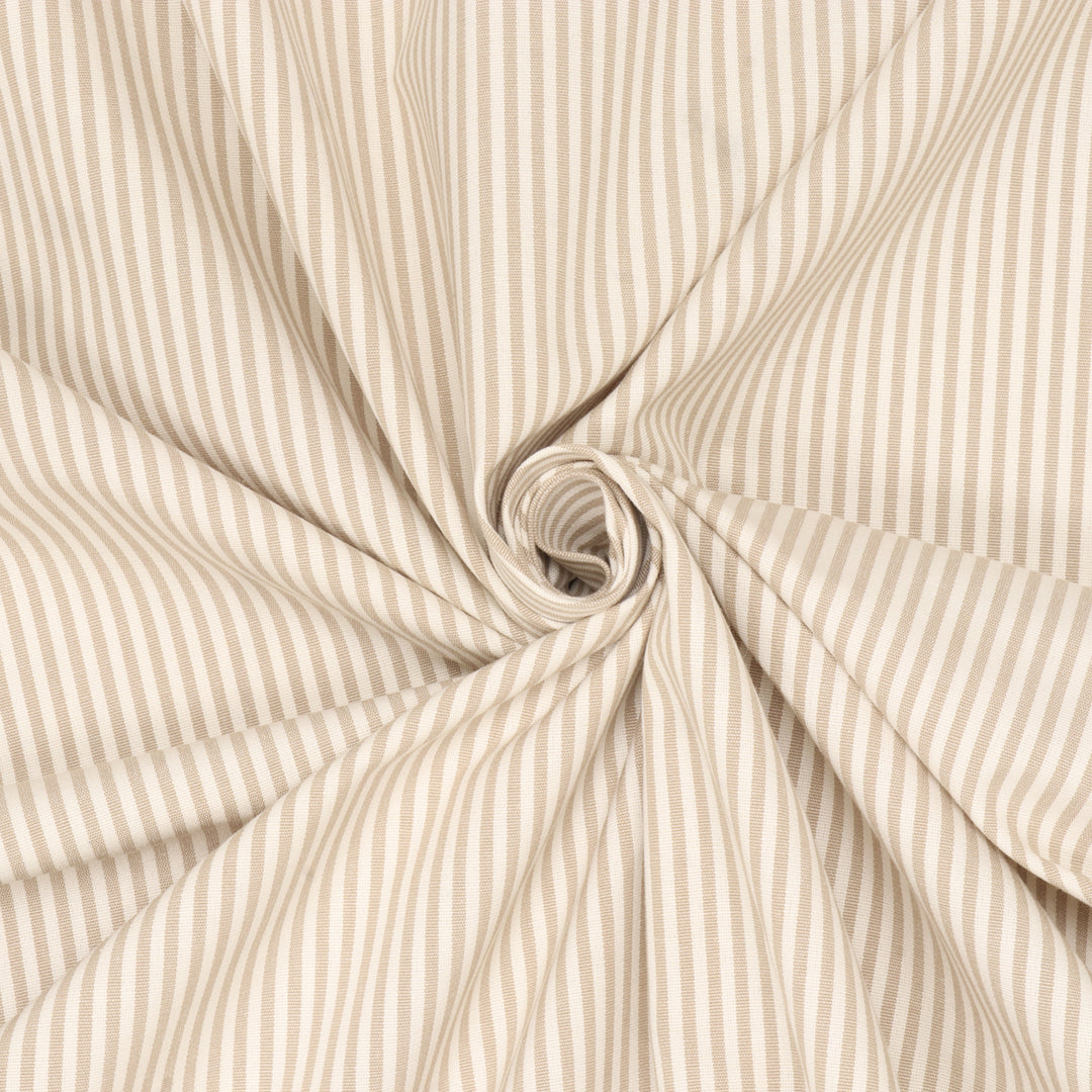 Pinstripe Beige Fabric