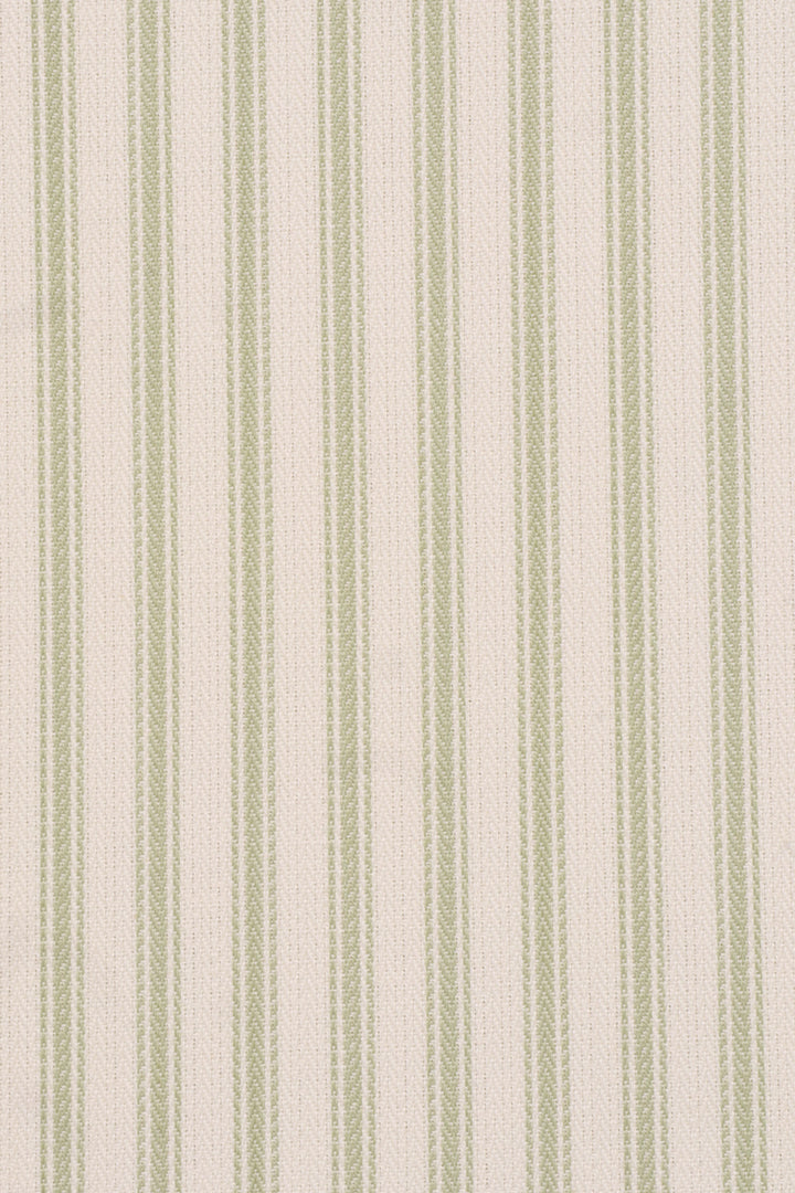 Foy Ticking Stripe Spring Green Fabric