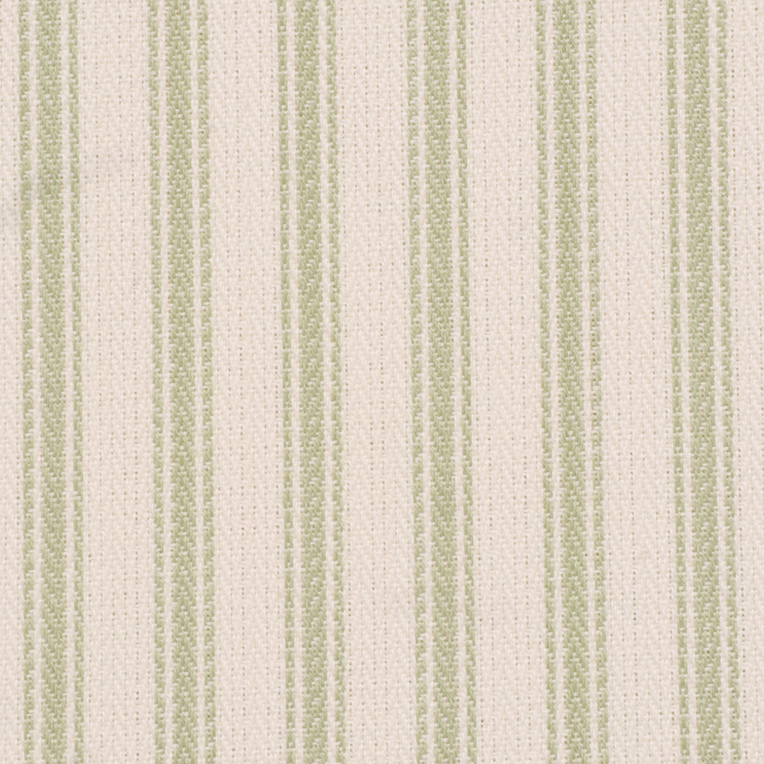 Foy Ticking Stripe Spring Green Fabric