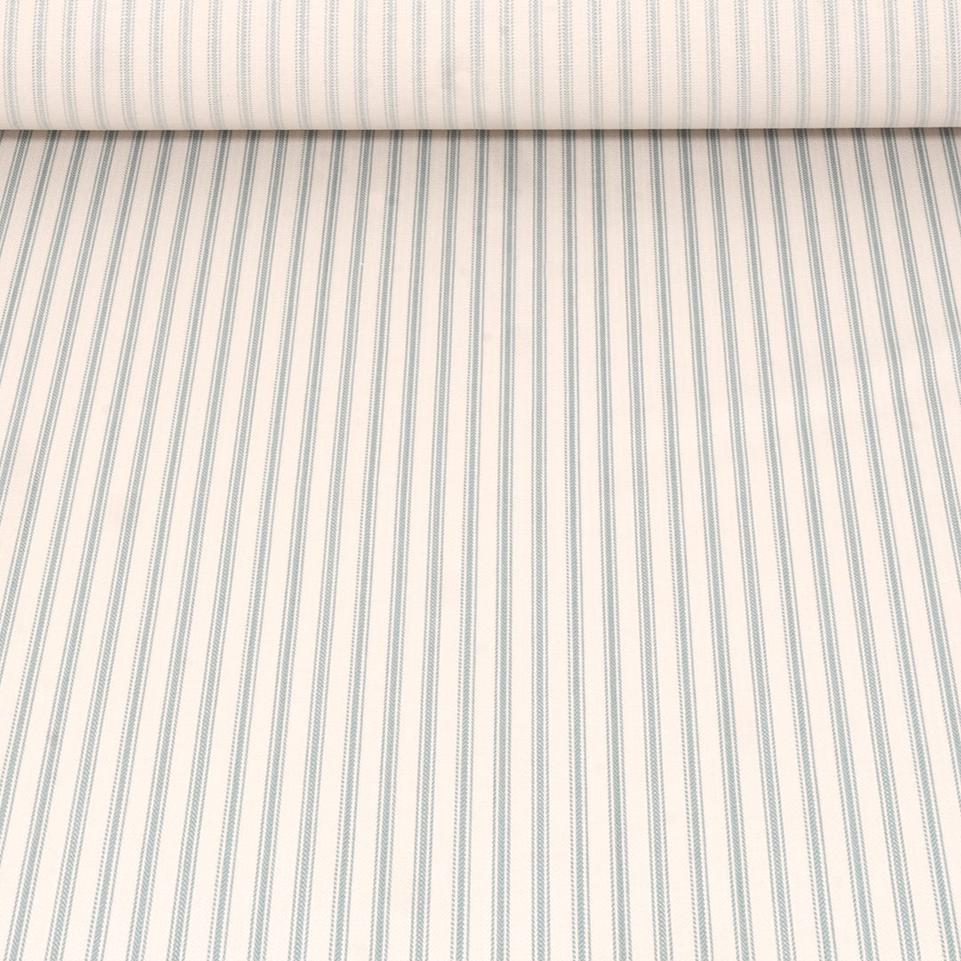 Foy Ticking Stripe Seafoam Fabric