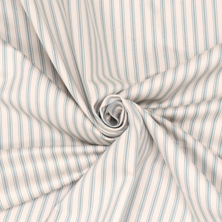 Foy Ticking Stripe Seafoam Fabric