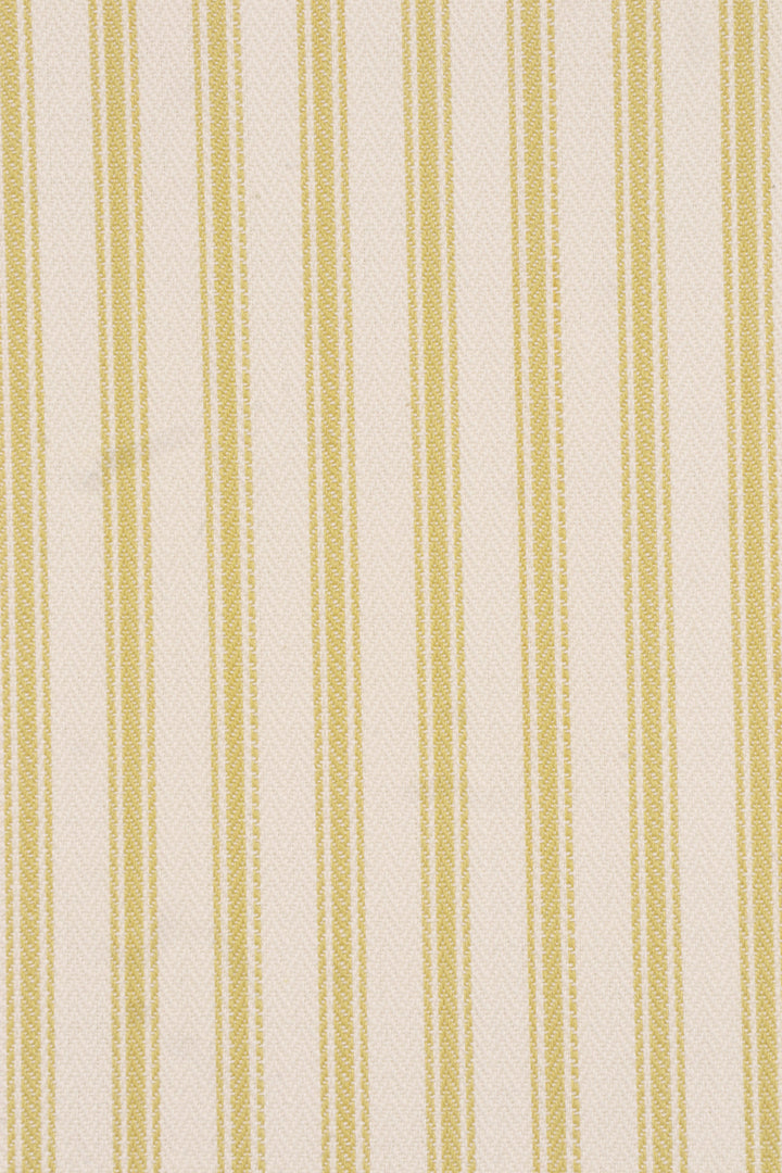 Foy Ticking Stripe Golden Yellow Fabric