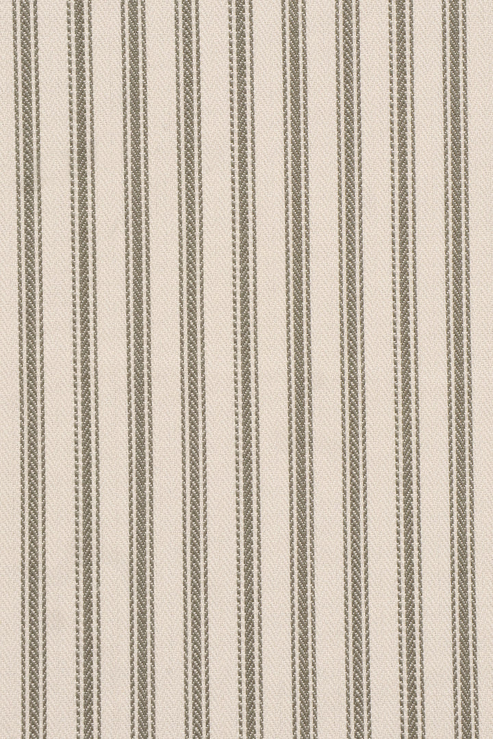 Foy Ticking Stripe Khaki Fabric