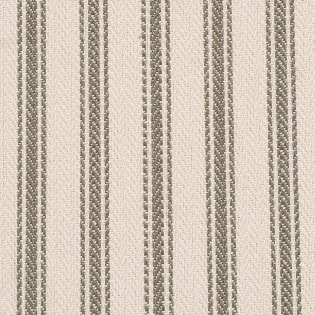 Foy Ticking Stripe Khaki Fabric