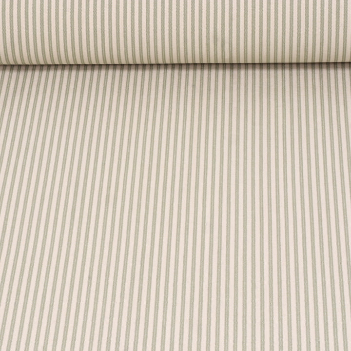 Cottage Stripe Olive Fabric