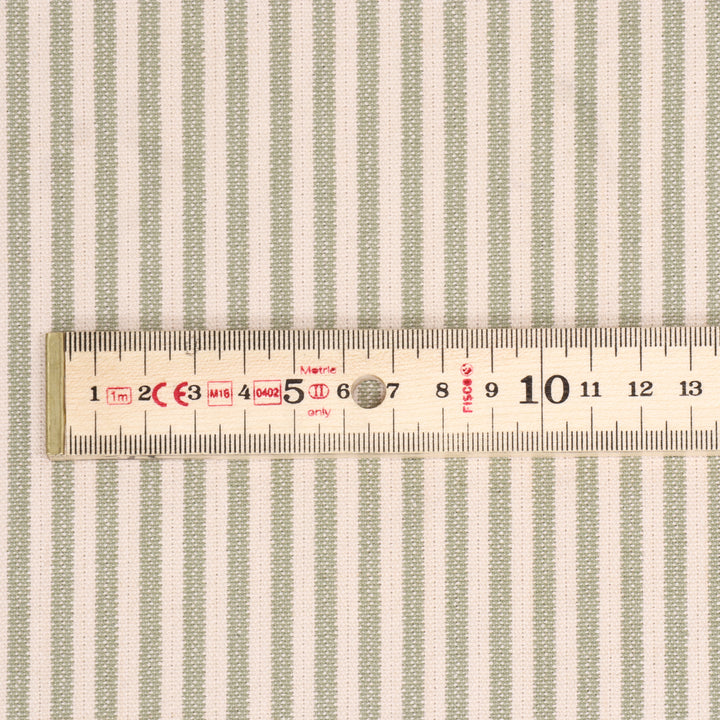 Cottage Stripe Olive Fabric