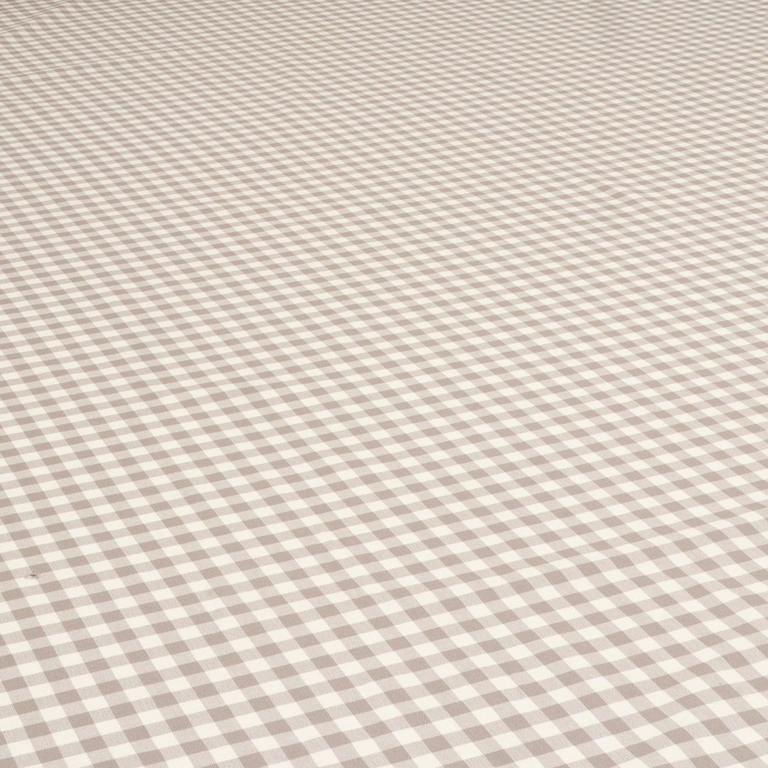 Gingham Check Fabric - Grey