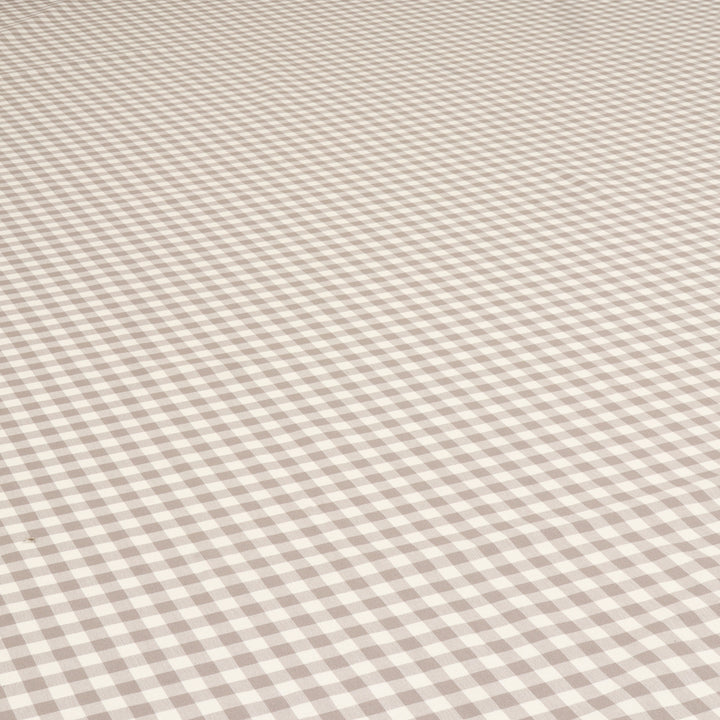 Gingham Check Fabric - Grey