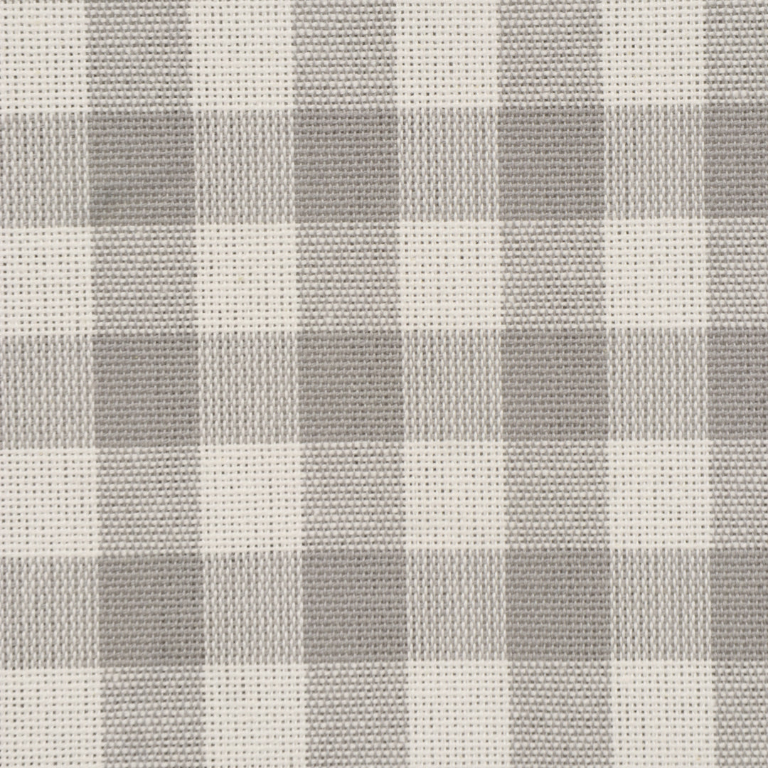 Gingham Check Fabric - Grey