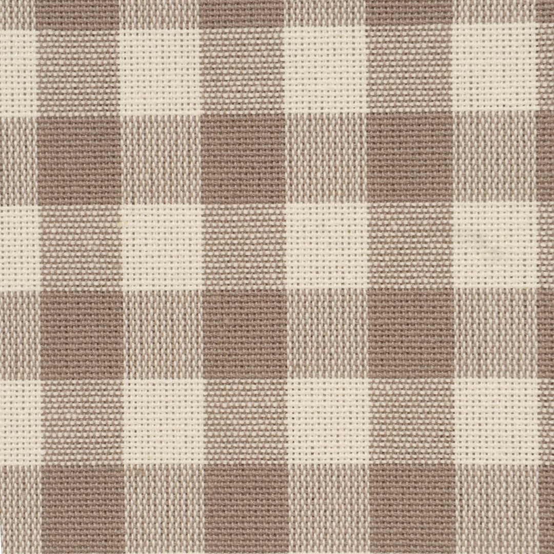 Gingham Check Fabric - Beige