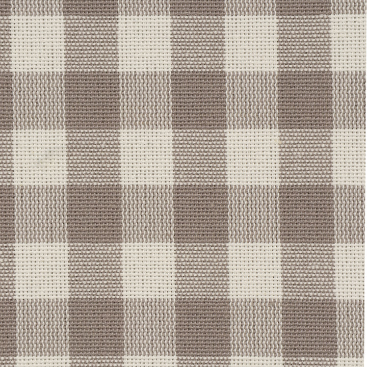 Gingham Check Fabric - Taupe