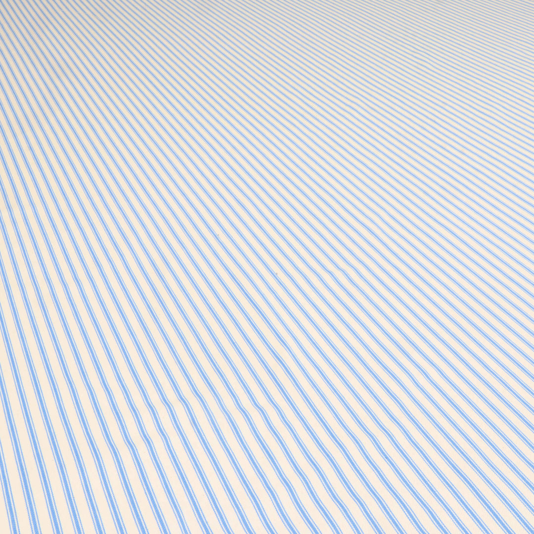 Kent Ticking Stripe Pacific Blue Fabric