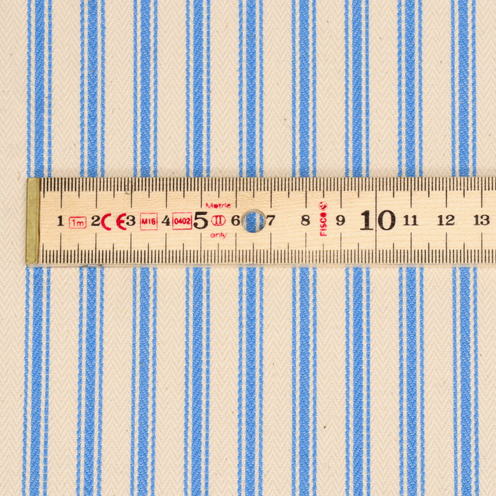 Kent Ticking Stripe Pacific Blue Fabric