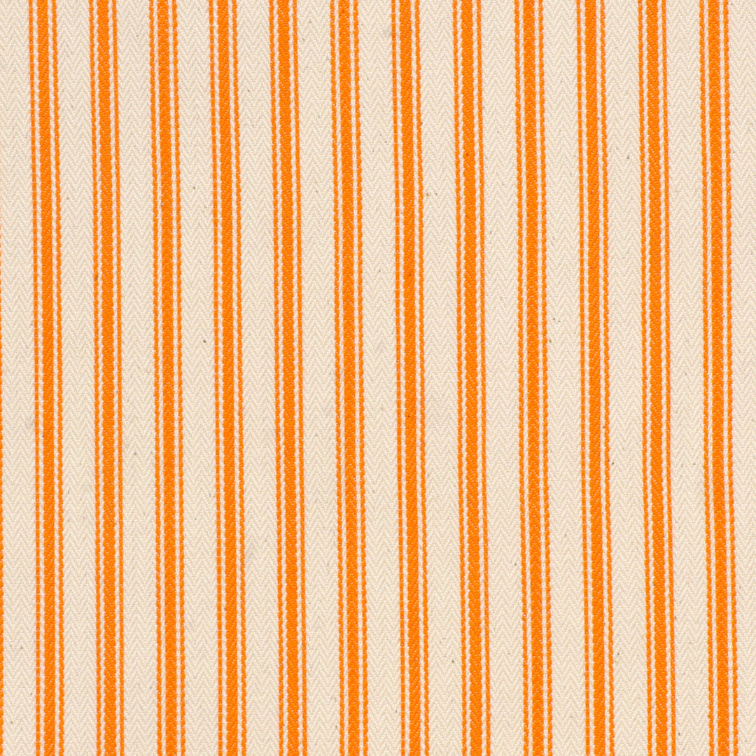 Kent Ticking Stripe Neon Orange Fabric