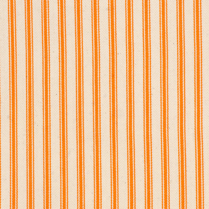 Kent Ticking Stripe Neon Orange Fabric