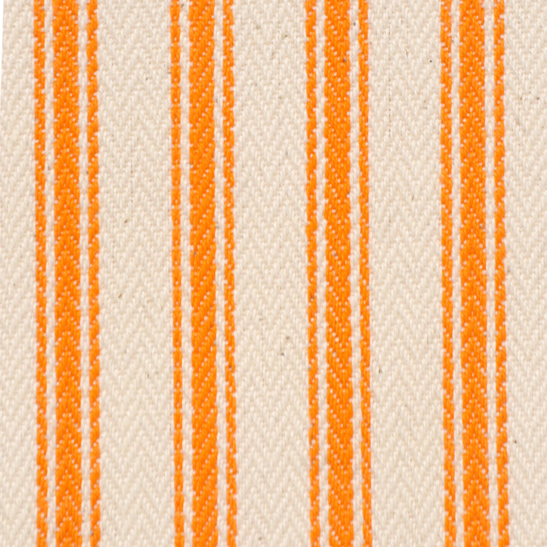 Kent Ticking Stripe Neon Orange Fabric