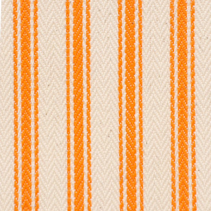 Kent Ticking Stripe Neon Orange Fabric